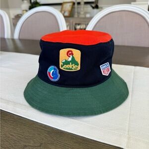 Cookies Colores Color Blocked Canvas 1983 Bucket Hat Navy Green Orange Sz S/M